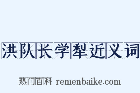 洪队长学犁近义词是什么意思的图片